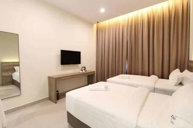 غرفة قياسية بسريرين منفصلين، D&F Boutique Hotel Seremban 2 2/4