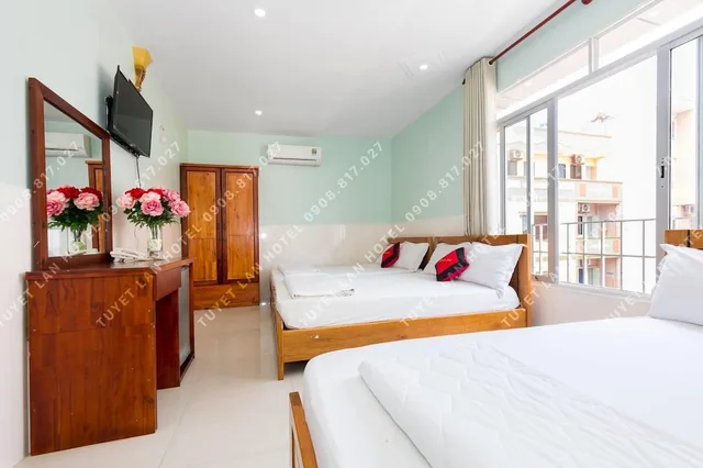 غرفة عائلية بسريرين مزدوجين، Tuyet Lan Hotel 2/4