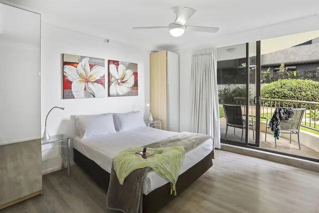 شقة بسرير كوين وسريرين منفصلين بإطلالة على البحر بغرفتي نوم في الطابق الأرضي، Boulevard North Holiday Apartments 2/7