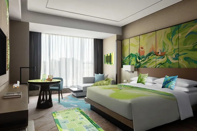 Hollywood, Guest Room, Family, King Bed، Hangzhou Marriott Hotel Lin An 4/5