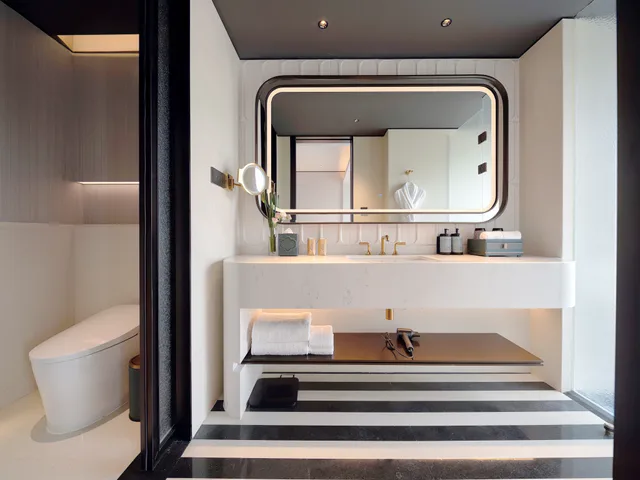 غرفة فاخرة بسرير كينج، Sofitel Shanghai North Bund 3/3