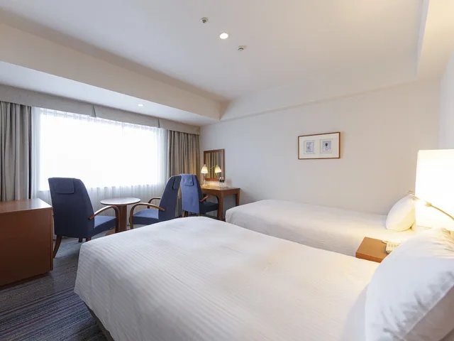 غرفة قياسية مفردة بسريرين منفصلين، Station Hotel Kokura 3/4