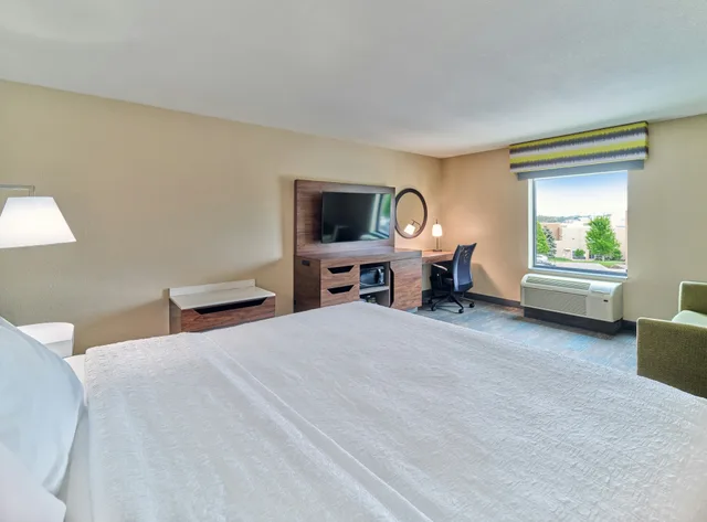 غرفة بسرير كينج مع أريكة، HAMPTON INN OMAHA MIDTOWN-AKSARBEN AREA 2/7