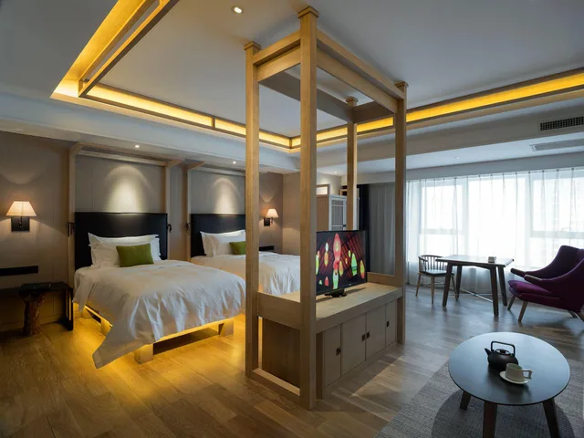غرفة ديلوكس بسريرين منفصلين، Harbin 22C Boutique Hotel 1/1