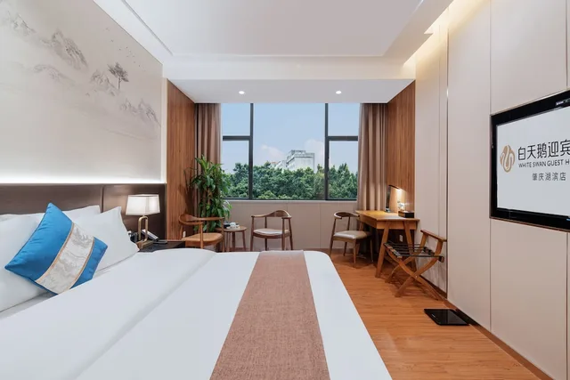 غرفة سوبيريور بسرير كوين، White Swan Guest House (Zhaoqing Hubin) 2/3
