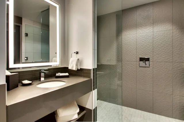 Room, King Bed, Peloton، The Rose Hotel Chicago O Hare Tapestry Collection By Hilton 3/4