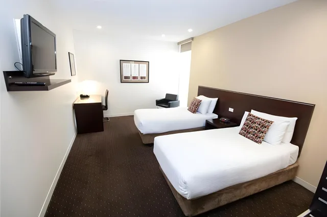 غرفة سوبيريور بسريرين منفصلين بدون إطلالة، Atlantis Hotel Melbourne 1/1