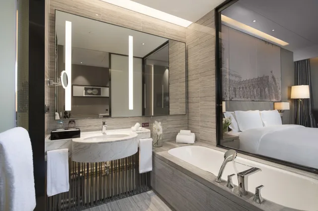 غرفة بريميوم بسريرين منفصلين للمدخنين، CROWNE PLAZA HARBIN SONGBEI 4/4