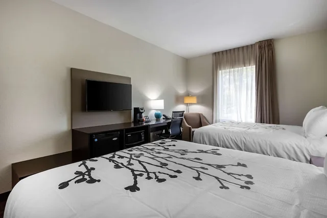 غرفة قياسية بسريرين كوين، Sleep Inn & Suites Tampa South 3/4