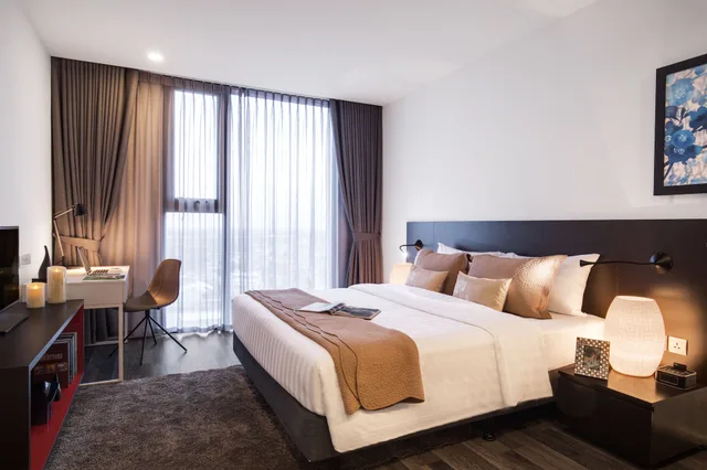 شقة بريميير بسرير كينج وسريرين منفصلين بغرفتي نوم، Somerset West Point Hanoi 5/10