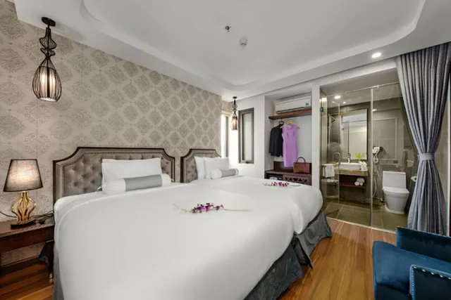 غرفة ديلوكس بسريرين منفصلين بإطلالة على المدينة، Halina Hotel & Apartment 2/3