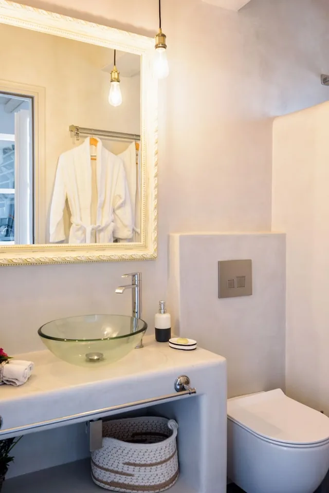جناح استوديو بسرير مزدوج وسرير فردي بإطلالة جزئية على البحر، Blue Waves Suites & Apartments - To Kyma 10/10