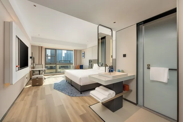 غرفة قياسية بسرير كينج بإطلالة على المدينة، Holiday Inn Express Beijing Lize Business District By Ihg 4/6
