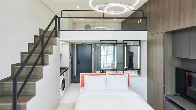 Duplex, Ocean, Deluxe, Futon Bed, Single Bed، Travelodge Suites Busan Centum 2/2