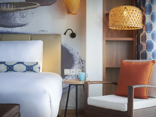 جناح بريميير بسرير كينج وسريرين منفصلين بإطلالة على البحر بغرفتي نوم، The Pearl Hoi An 8/10