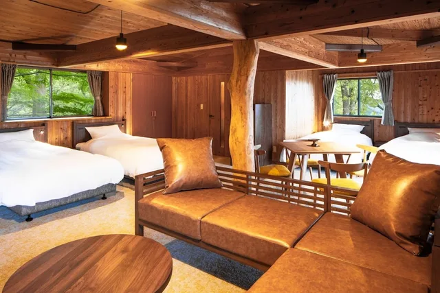 كوخ رباعي بأربعة أسرّة، Hotel Greenpia Minami Aso 1/2