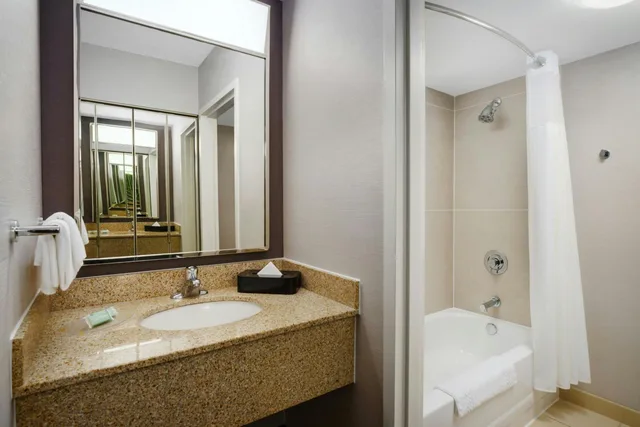 غرفة بسرير كينج بحوض استحمام لذوي الإعاقة، Courtyard Chicago Midway Airport 7/9