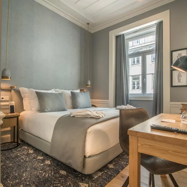 غرفة كلاسيكية داخلية بسرير مزدوج أو سريرين منفصلين بإطلالة، Hotel da Baixa 6/9