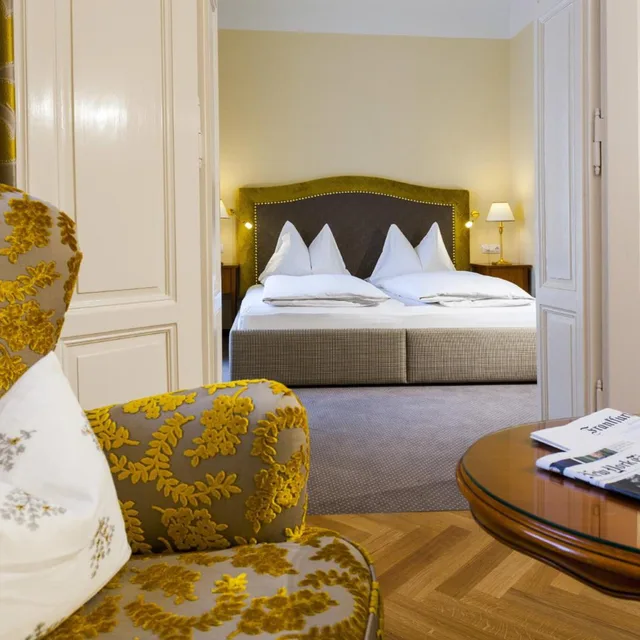 غرفة ديلوكس بسرير مزدوج بإطلالة على الفناء، Parkhotel Graz - Traditional Luxury 5/5