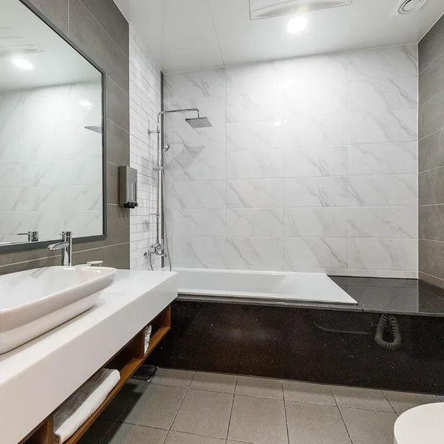 غرفة ديلوكس بسرير مزدوج بحوض استحمام، Hotel Demer 9/10
