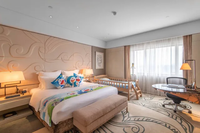 غرفة سوبيريور بسرير كوين بإطلالة على الجبل، Grand Pacific Hotel Ningbo 10/10