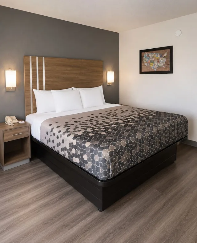 غرفة قياسية بسرير كينج، Econo Lodge Calhoun South 3/10