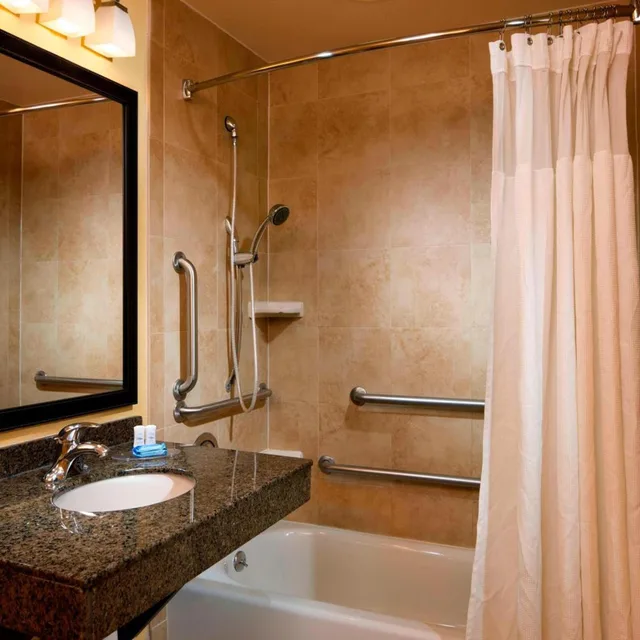 جناح بسرير كينج مع أريكة بحوض استحمام لذوي الإعاقة، Fairfield Inn Suites Houston Intercontinental Airport 1/1