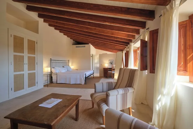 غرفة ديلوكس بسرير كوين، Rural Son Mas Hotel 3/4