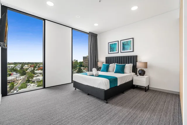 جناح بسريرين منفصلين بغرفتي نوم لذوي الإعاقة، Essence Suites Taringa 2/3