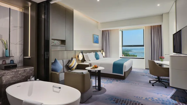 غرفة بريميوم بسرير كينج مع دخول الصالة، Crowne Plaza Wuhan Development Zone 1/2