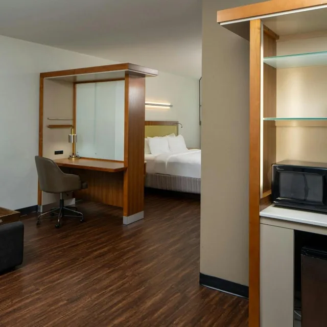 جناح بسرير كينج مع سرير سحّاب إضافي مع أريكة بحوض استحمام لذوي الإعاقة، SpringHill Suites by Marriott Lake Charles 4/4