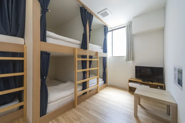شقة ديلوكس بأسرّة بطابقين بغرفة نوم واحدة، Coins Hostel Tenjin 1/4