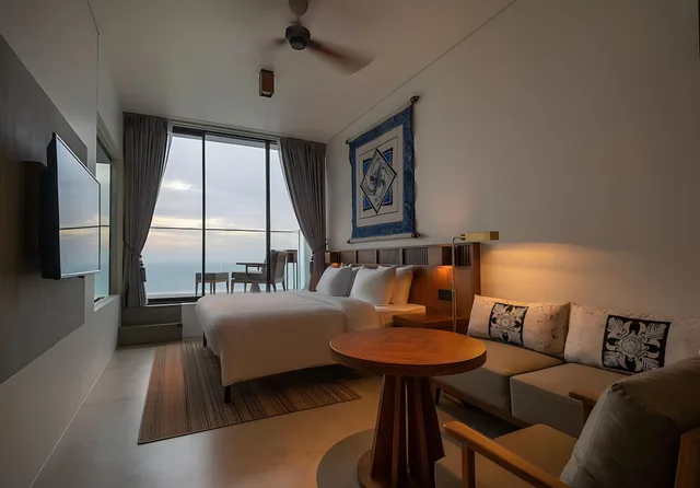 غرفة بريميوم بسريرين منفصلين بإطلالة على البحر بشرفة، Granbell Hotel Colombo 2/2