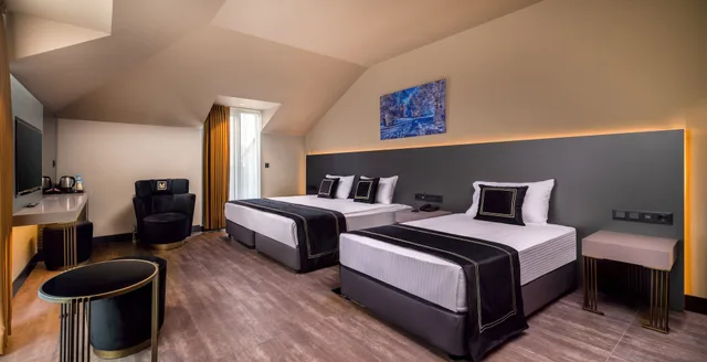 غرفة قياسية بسرير كوين وسرير فردي، MENALO HOTEL PREMIUM ISTANBUL AIRPORT 2/3