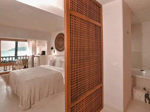 غرفة شهر العسل، Perios Beach House - Adults Only 2/2