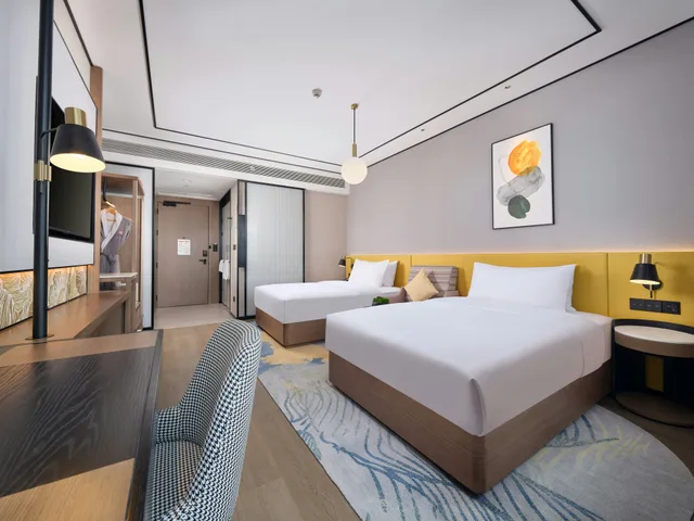 غرفة سوبيريور بسريرين منفصلين، Hilton Garden Inn Ji'nan High-Tech Zone 1/4