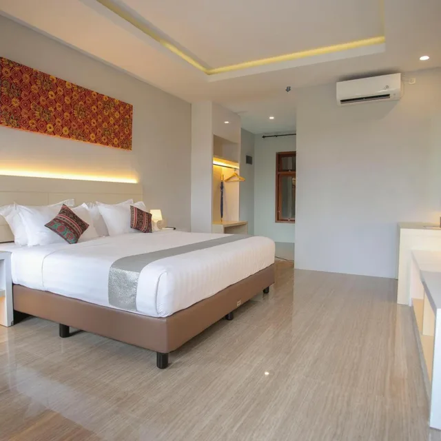 غرفة ديلوكس بسرير كينج بإطلالة على الحديقة، Grand Harvest Resort and Villas 3/10