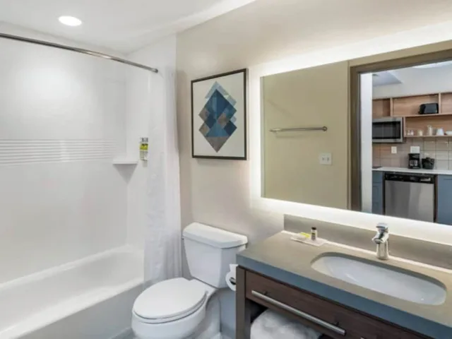جناح بسرير كينج بغرفة نوم واحدة بمنطقة جلوس بمطبخ، Candlewood Suites Champaign Urbana University Area 2/2