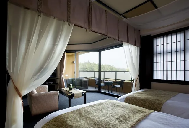Japanese Western, Twin Beds, Outdoor Bath، Saiou no Miya 1/1