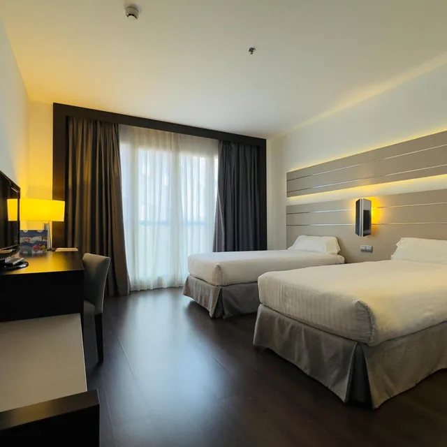 غرفة بسرير مزدوج أو سريرين منفصلين، Hotel Palacio Albacete and Spa 1/10