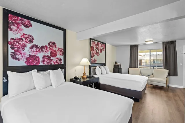 غرفة بسريرين كوين، Rose Garden Inn - San Jose Airport 1/10