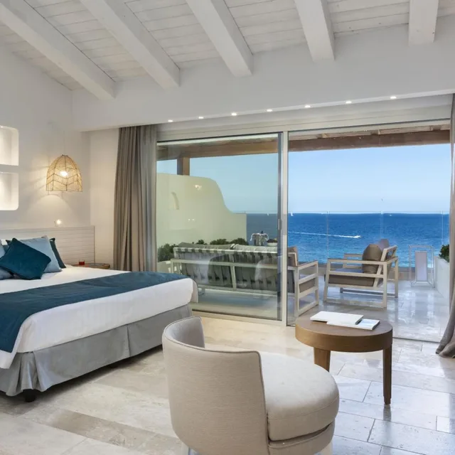 جناح بانورامي جونيور بسرير كينج بإطلالة على البحر، Club Hotel Baja Sardinia 2/3