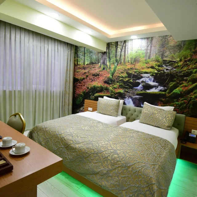 غرفة بسرير مزدوج أو سريرين منفصلين بإطلالة على الحديقة، Quantum Hotel 5/10
