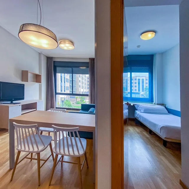 شقة بسرير فردي بغرفتي نوم، Compostela Suites 5/9