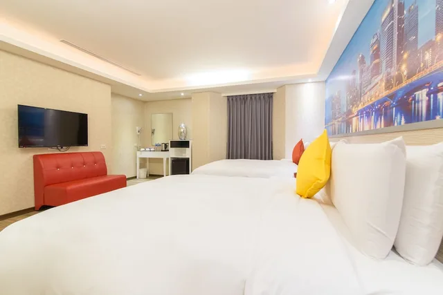 غرفة عائلية رباعية بسريرين مزدوجين، Hub Hotel Tucheng 1/4
