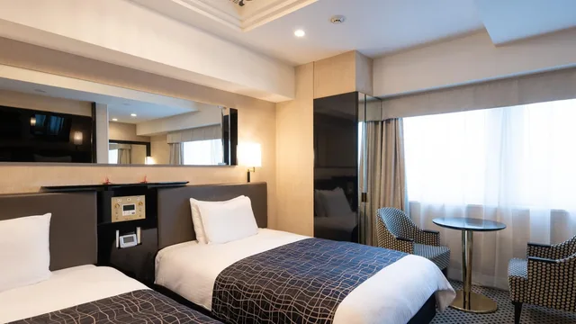 غرفة قياسية بسريرين منفصلين، Apa Hotel Nihombashi Bakurocho-Ekikita 1/2