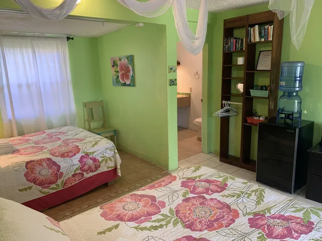 غرفة قياسية بسرير كوين وسريرين منفصلين بإطلالة على الفناء، All Seasons Guest House 7/10