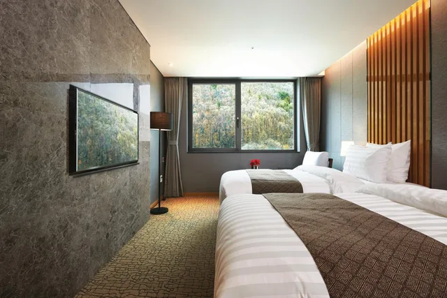 غرفة ديلوكس بسريرين منفصلين بشرفة، Traum Valley Hotel (ex. Jeongseon Grand Intoraon Hotel) 1/6