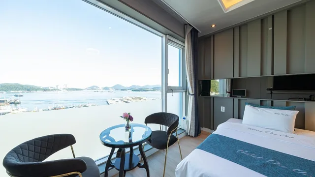 غرفة عائلية بإطلالة على البحر، Hotel The One Yeosu 5/10