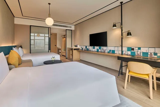 غرفة بسريرين منفصلين، Hilton Garden Inn Zhuhai Jinan University 5/6